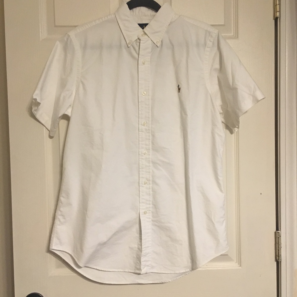 New with tags white short sleeve Polo button down